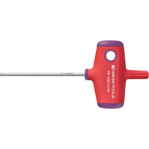 ＰＢスイスツールズ　クロスハンドル六角棒ドライバー　対辺寸法２．５　全長６０＿