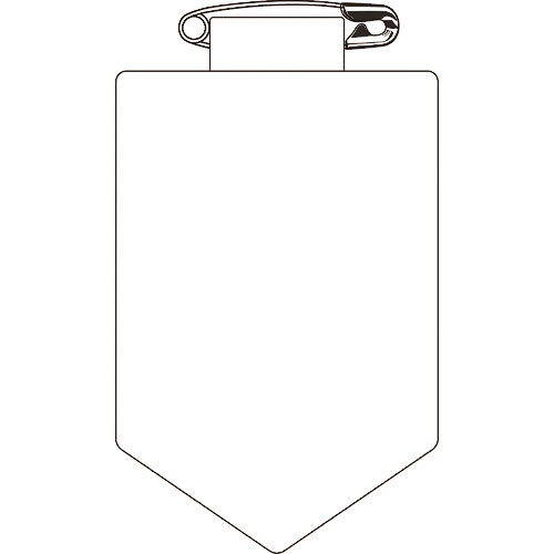 緑十字　ビニールワッペン（胸章）　白無地タイプ　９０×６０ｍｍ　軟質エンビ＿