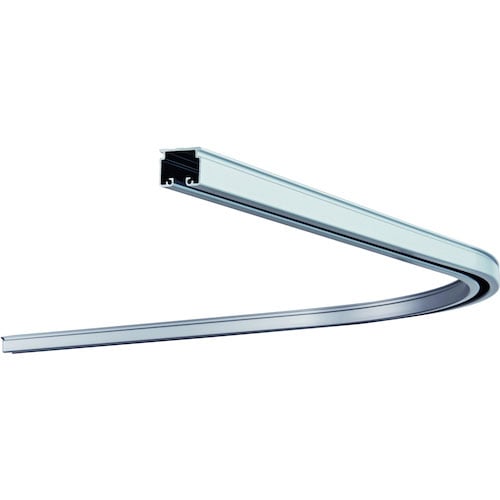 岡田　カーテンレール　Ｄ３０カーブレール８００×８００×３００Ｒアルミ＿