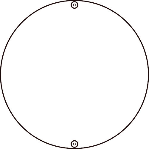 緑十字　道路標識・構内用　白無地タイプ　道路４００丸　４００ｍｍΦ　スチール＿