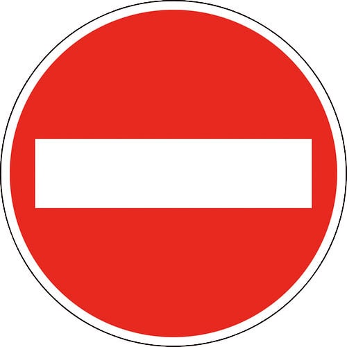 緑十字　道路標識（構内用）　車両進入禁止　道路３０３（ＡＬ）　６００ｍｍΦ　反射タイプ　アルミ製＿