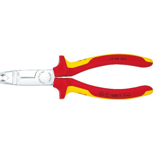 ＫＮＩＰＥＸ　ニッパー機能付きワイヤストリッパー（絶縁タイプ）　１６５ｍｍ＿