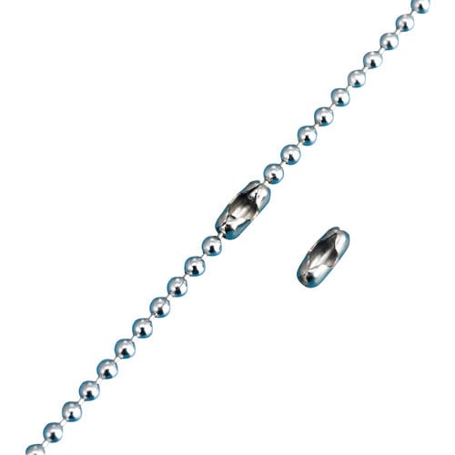 緑十字　ボールチェーン用コネクター　金具０３－Ｓ　２．３ｍｍΦ用　１００個組　ステンレス製＿