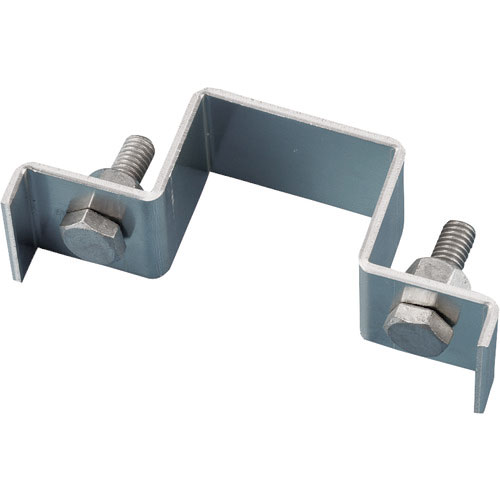 緑十字　平リブ用取付金具　角型ポール／片面表示用　金具５００Ｋ－Ｓ　適合ポール径：５０×５０ｍｍ　ア＿