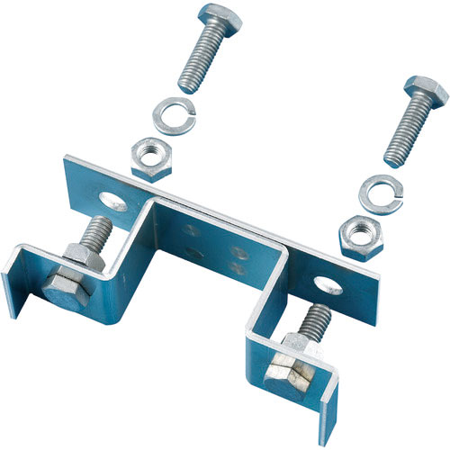 緑十字　平リブ用取付金具　角型ポール／両面表示用　金具５００Ｋ－Ｗ　適合ポール径：５０×５０ｍｍ　ア＿