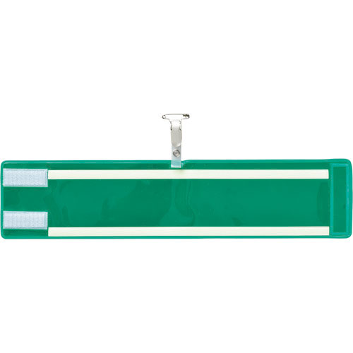 緑十字　ビニール製腕章　反射×高輝度蓄光　緑無地　腕章－４００（反射緑）　９０×４００ｍｍ　エンビ＿