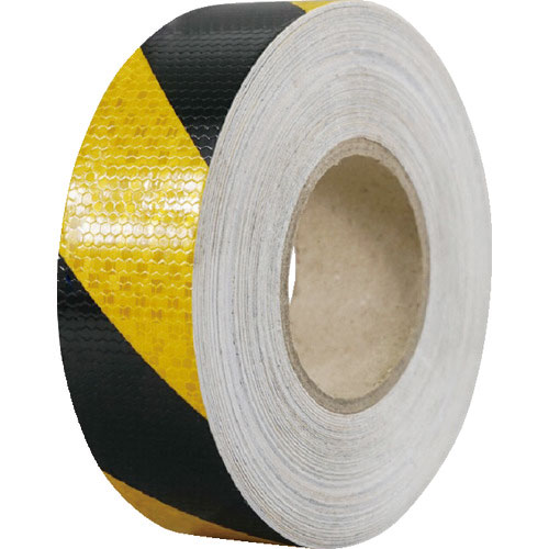 セーフラン　高輝度反射テープ　黄黒　幅５０ｍｍ×５０ｍ＿