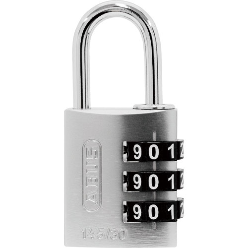 ＡＢＵＳ　ナンバー可変式ダイヤル錠　１４５－ＢｉｇＤ／３０　ＳＩＬＶＥＲ　幅３１ｍｍ　ツル径５ｍｍ　＿