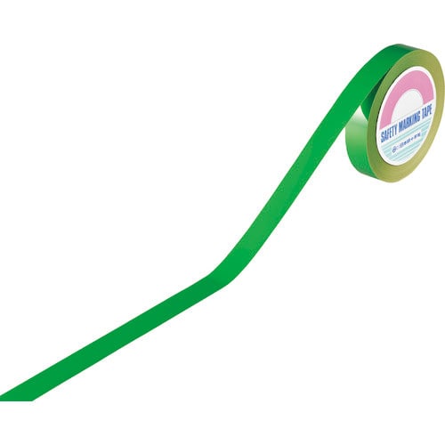 緑十字　ガードテープ（ラインテープ）　緑　ＧＴＨ－２５２Ｇ　２５ｍｍ幅×２０ｍ　再はく離タイプ＿