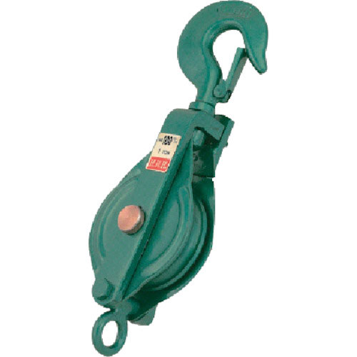 ＨＨＨ　強力型滑車一車スナッチ　フック型１５０ｍｍ＿