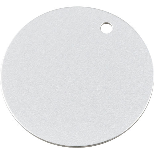 緑十字　バルブ開閉札　無地タイプ　特１５－１４１　５０ｍｍΦ　両面表示　アルミ製＿