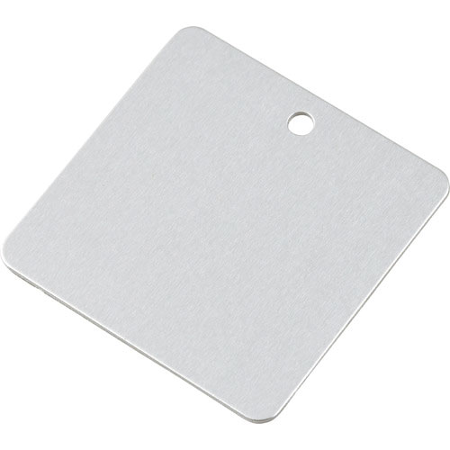 緑十字　バルブ開閉札　無地タイプ　特１５－１４２　５０×５０ｍｍ　両面ニス加工　アルミ製＿