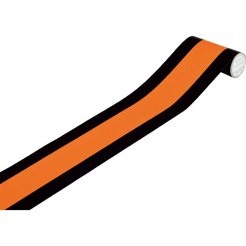 緑十字　配管識別テープ　黄赤／黒（危険表示）　ＡＨ５１４（中）　１００ｍｍ幅×２ｍ　アルミ＿