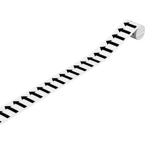 緑十字　配管識別テープ　↑矢印（方向表示）　ＡＨ５１８（小）　５０ｍｍ幅×２ｍ　アルミ＿