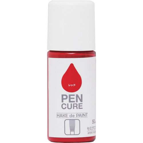 ニッぺ　ペンキュア　ＨＡＫＥ　ｄｅ　ＰＡＩＮＴ　セミグロス　５０ｍｌ　レッド　１９０００８－５０＿