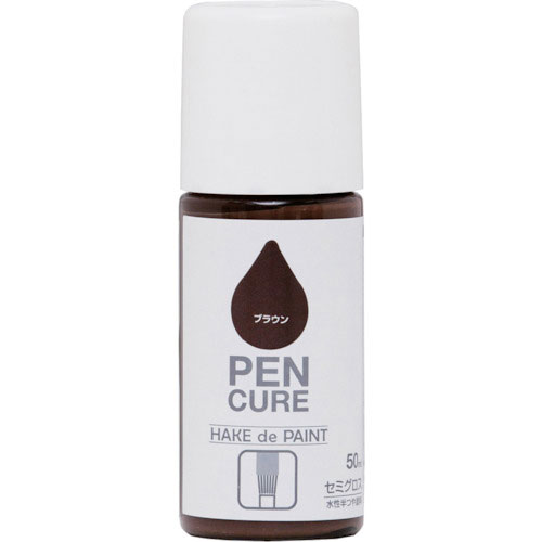 ニッぺ　ペンキュア　ＨＡＫＥ　ｄｅ　ＰＡＩＮＴ　セミグロス　５０ｍｌ　ブラウン　１９００５６－５０＿