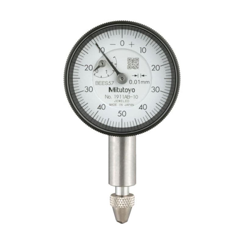 ミツトヨ　小形ダイヤルゲージ（平裏ぶたタイプ）　測定範囲０～２．５ｍｍ　最小表示０．０１ｍｍ　目盛仕＿