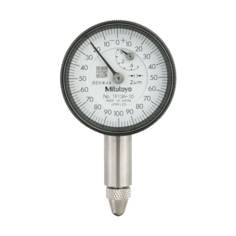 ミツトヨ　小形ダイヤルゲージ（耳金付裏ぶたタイプ）　測定範囲０～０．５ｍｍ　最小表示０．００２ｍｍ　＿