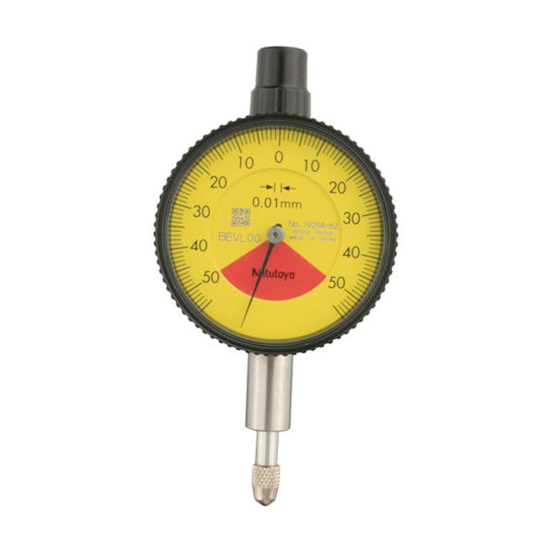 ミツトヨ　小形ダイヤルゲージ（１回転未満・耳金付裏ぶたタイプ）　測定範囲０～１ｍｍ　最小表示０．０１＿