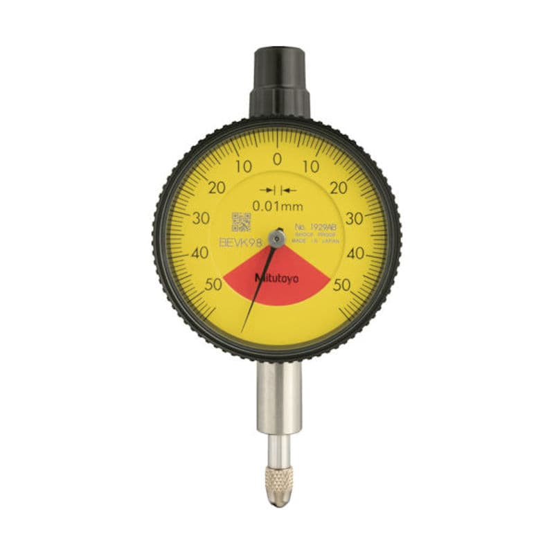 ミツトヨ　小形ダイヤルゲージ（１回転未満・平裏ぶたタイプ）　測定範囲０～１ｍｍ　最小表示０．０１ｍｍ＿