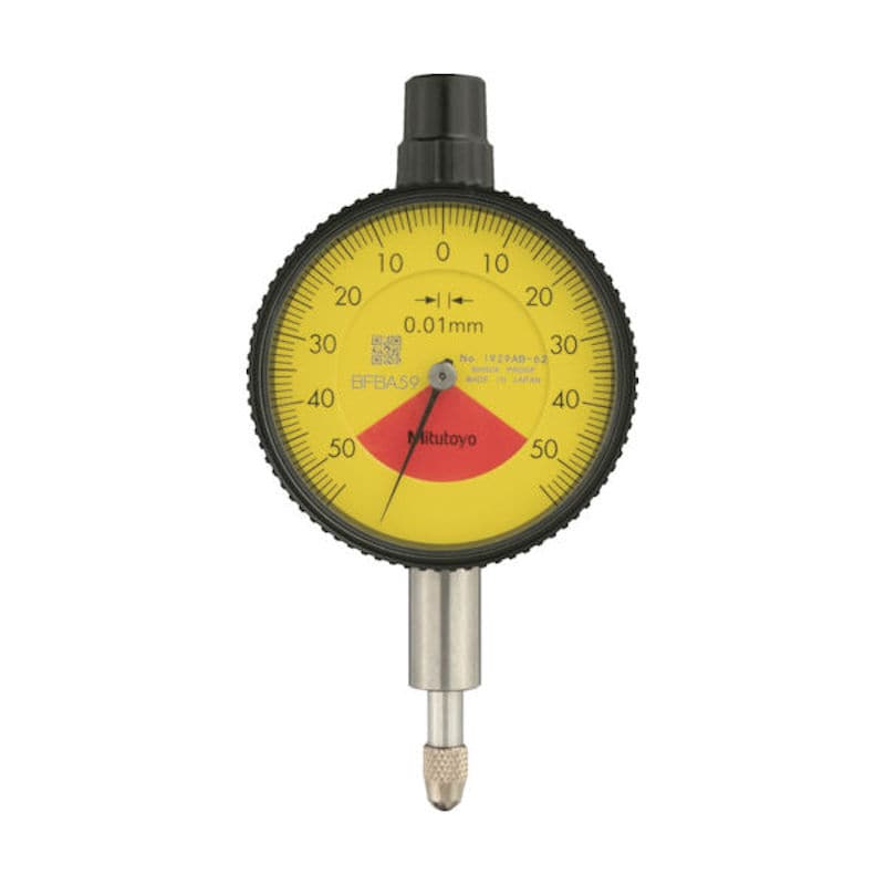 ミツトヨ　小形ダイヤルゲージ（１回転未満・平裏ぶたタイプ）　測定範囲０～１ｍｍ　最小表示０．０１ｍｍ＿