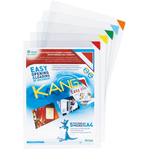 ｔａｒｉｆｏｌｄ　カング　イージークリック　粘着タイプ　Ａ４サイズ　５枚入り　カラー＿