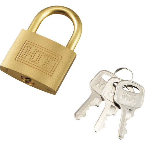 緑十字　南京錠（キーロック）　キーロック－Ｂ　６４×４３×１３．５ｍｍ　真ちゅう製＿