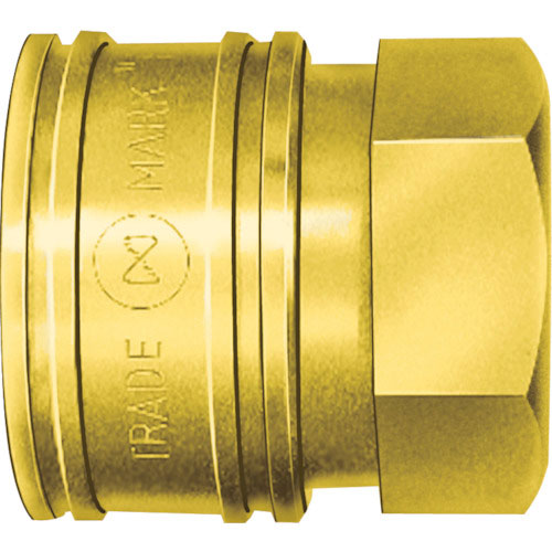 日東　ＴＳＰカプラ　真ちゅう製　ニトリルゴムＳＧ（ＮＢＲ）（おねじ取付用ソケット）　相手側Ｒ１／８（＿