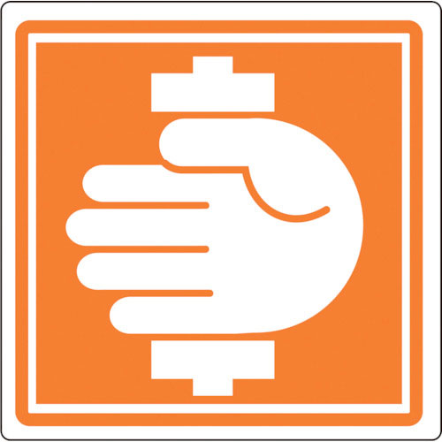 緑十字　ＰＬ警告ステッカー　挟まれに注意　ＰＬ－１５（大）　１００×１００ｍｍ　１０枚組＿