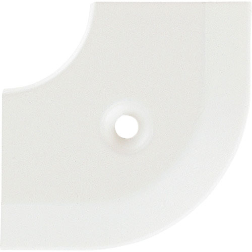 ＡＳＳＩＳＴ　床金物２０－１１１ＬＭ（ＷＨＯ）ヘの字押えコーナー　アルミホワイト　出隅　４３×４３ｍ＿