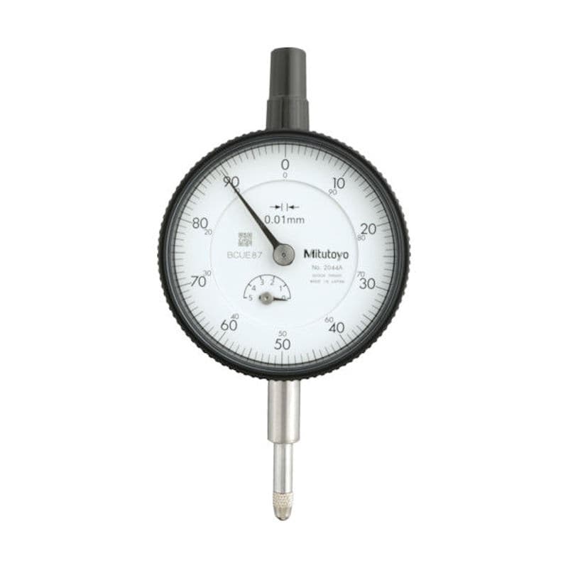 ミツトヨ　標準形ダイヤルゲージ（耳金付裏ぶたタイプ）　測定範囲０～５ｍｍ　最小表示０．０１ｍｍ　目盛＿