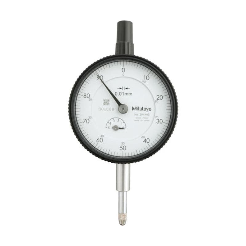 ミツトヨ　標準形ダイヤルゲージ（平裏ぶたタイプ）　測定範囲０～５ｍｍ　最小表示０．０１ｍｍ　目盛仕様＿
