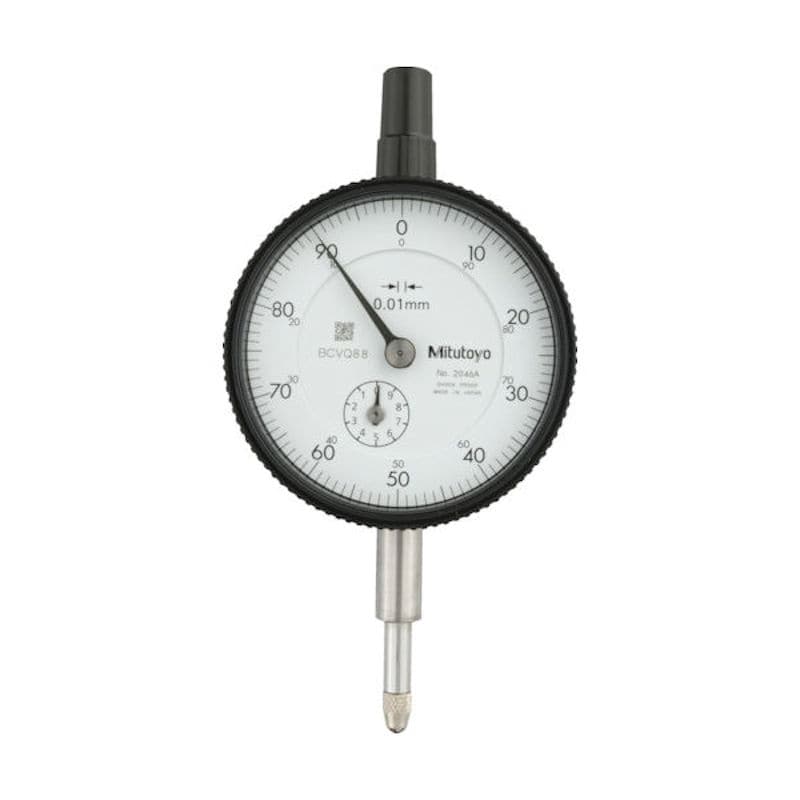 ミツトヨ　標準形ダイヤルゲージ（耳金付裏ぶたタイプ）　測定範囲０～１０ｍｍ　最小表示０．０１ｍｍ　目＿