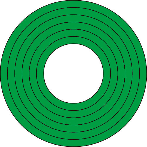 緑十字　マーキング用ステッカー（ゲージマーカーステッカー）　緑　マーキング－１００Ｇ　内径４０－９０＿