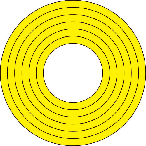 緑十字　マーキング用ステッカー（ゲージマーカーステッカー）　黄　マーキング－１００Ｙ　内径４０－９０＿