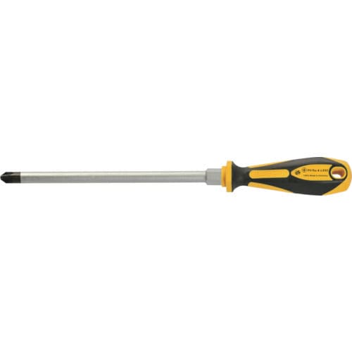 ボンダス　コンフォートグリップドライバー（六角ボルスター付き）　刃先＋４×軸長１９５ｍｍ　全長３１０＿