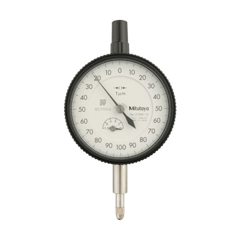 ミツトヨ　標準形ダイヤルゲージ（耳金付裏ぶたタイプ）　測定範囲０～１ｍｍ　最小表示０．００１ｍｍ　目＿