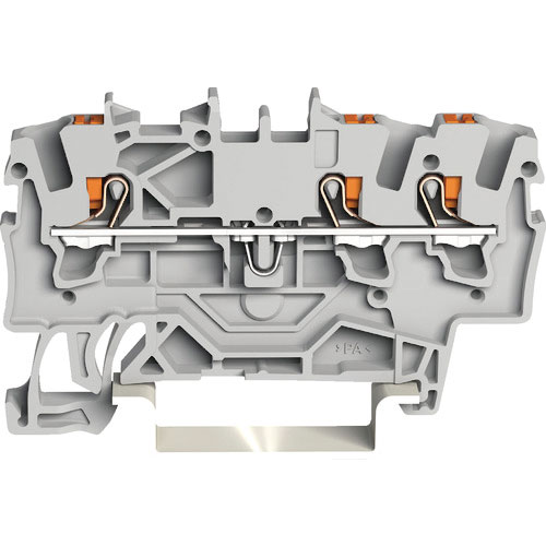 ＷＡＧＯ　プッシュボタン操作タイプ　スプリング式中継端子台２２０１シリーズ３線式用＿