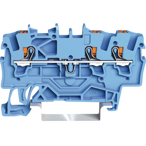 ＷＡＧＯ　プッシュボタン操作タイプ　スプリング式中継端子台２２０１シリーズ３線式用＿