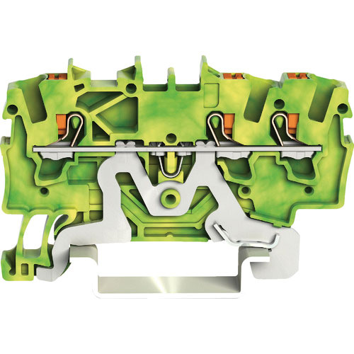 ＷＡＧＯ　プッシュボタン操作タイプ　スプリング式アース端子台２２０１シリーズ３線式用＿