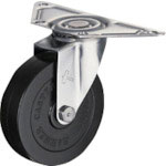 ハンマー　プレート式コーナーキャスター　旋回式ゴム車輪　１００ｍｍ＿