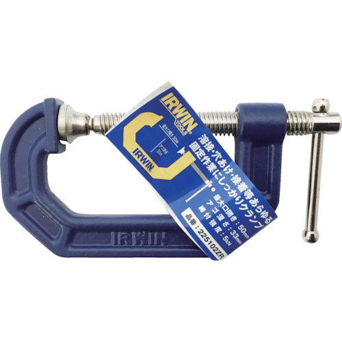 ＩＲＷＩＮ　Ｃ型クランプ（シャコ万力）５０ｍｍ×３３ｍｍ＿