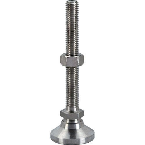 ＨＡＬＤＥＲ　レべリングパッド　パッド、オネジ付　ボール部　ＳＵＳ　耐荷重２８ｋＮ　呼びＭ１２　長さ＿