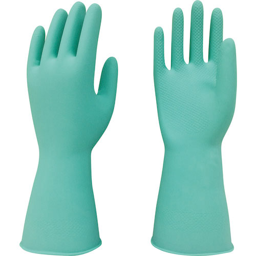 トワロン　天然ゴム手袋　天然ゴム中あつ手　グリーン　Ｌ＿
