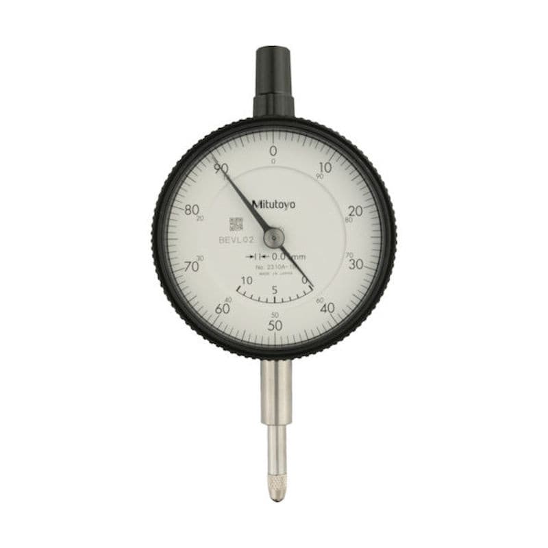 ミツトヨ　標準形ダイヤルゲージ（耳金付裏ぶたタイプ）　測定範囲０～１０ｍｍ　最小表示０．０１ｍｍ　目＿