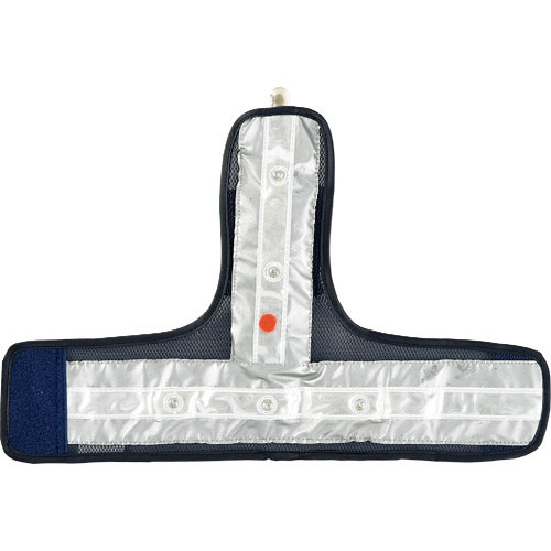 緑十字　ＬＥＤアームバンド　紺メッシュ地／赤ＬＥＤ／白反射　ＬＥＤアームバンド－１　フリーサイズ（面＿