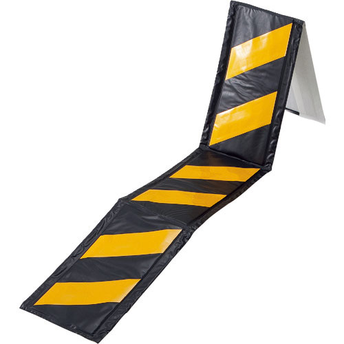 緑十字　コーナー用トラ柄クッション　黄／黒　コーナーガード２０ＴＲ　２７０×２０００×６ｍｍ　反射タ＿