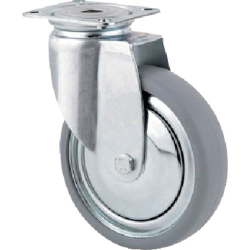 テンテキャスター　プレート式キャスター“ＡＧＩＬＡ”（タイヤ痕レスタイプ）　φ１００　自在式＿