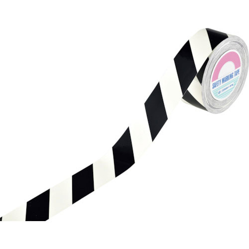 緑十字　トラ柄テープ　蓄光／黒　ＴＲ６－Ａ　６０ｍｍ幅×３０ｍ　ビニール製　屋内用＿