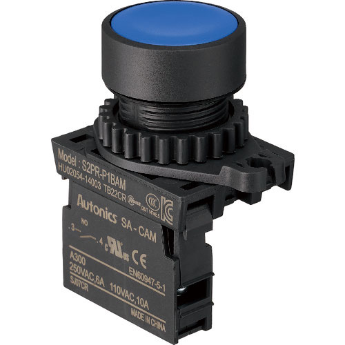 ＴＲＵＳＣＯ　押しボタンスイッチ　Φ２５　１ａ　青＿